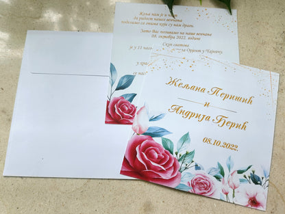 Klasična pozivnica sa kovertom u raznom dizajnu