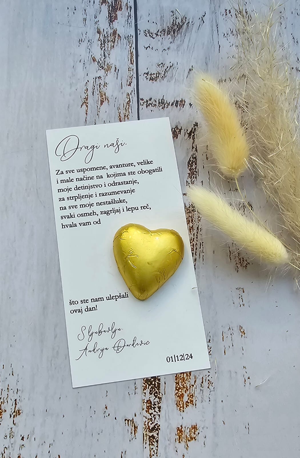 Čokoladica srce kao zahvalnica
