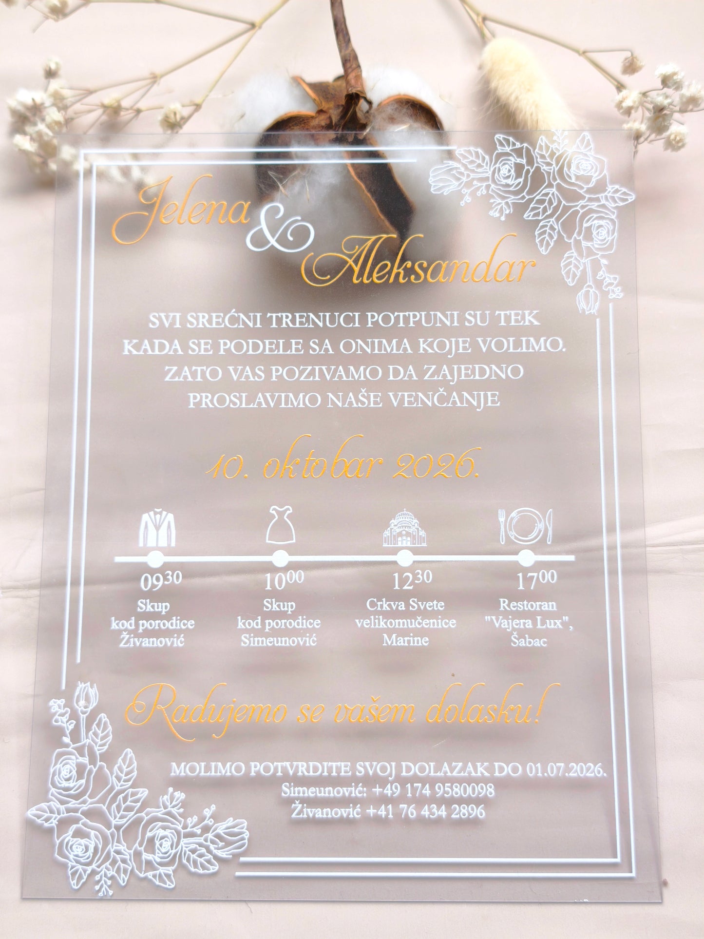 Elegantna pozivnica sa omotom