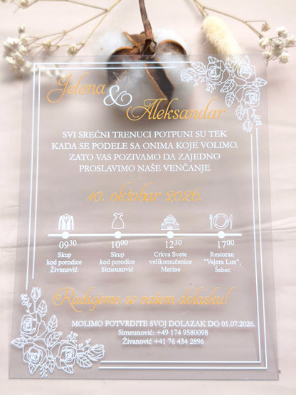 Elegantna pozivnica sa omotom